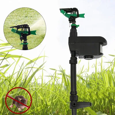 30ft Solar Scarecrow Motion Activated Water Animal Repellent Deterrent Sprinkler • $38.95
