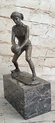 Superstar Volleyball Sculpture Handcrafted Detailed Bronze Statue Trophy Figure • $99.50