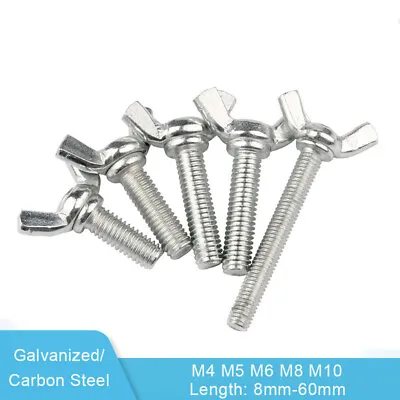 M4 M5 M6 M8 M10 Butterfly Bolt Wing Bolt Set Wing Thumb Screws DIN 316 • £71.87