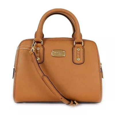 Michael Kors Satchel Luggage Handbag Large Saffiano Leather Acorn Brown • $109.98