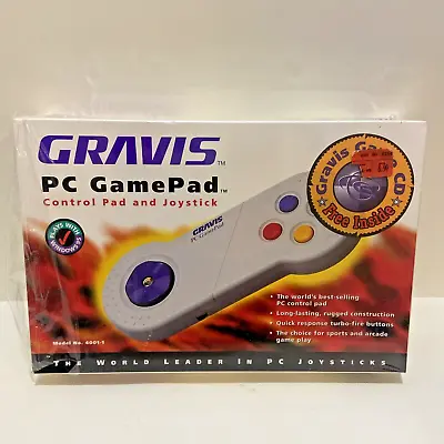 Vintage 1993 Gravis PC Gamepad Control Pad Joystick New In Box Open Box RARE • $29.99