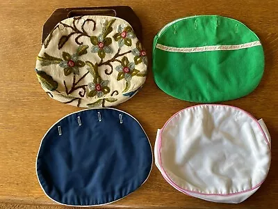 De'Lanthe Vintage Embroidered Small Purse With Wooden Handle & 3 More Purses • $19.95