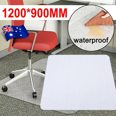 Chair Mat Carpet Floor Office Home Computer Work Vinyl PVC Plastic 1200x900mm • $26.89