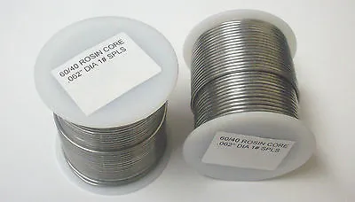1 Pound Rosin Core Solder Spool - 60/40 - Thickness .062  - USA • $32