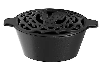 Woodstove Steamer Stove Humidifier Cast Iron Lattice Top Rust Resistant 2.3 Quar • $57.99