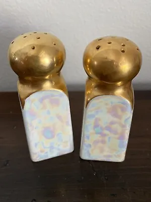 Noritake Nippon Pearl Lusterware Gold Salt & Pepper Shakers  • $15