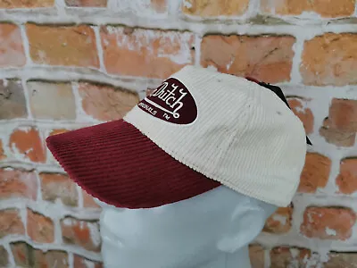 New Von Dutch Originals USA Vintage Cord Baseball Cap Hat Cap Wine Red Beige New • $44.73