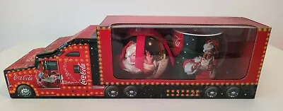 Vintage Coca Cola Christmas Bauble And Mug In Cardboard Truck Holidays Gift Set  • £34.80