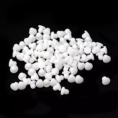 100PCS White Soft Plastic Screw Hole Cover Plugs 3Mm Waterproof Cap Plug For Ho • £14.64