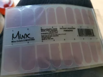 Pale Transparent Pink MINX PROFESSIONAL NAIL WRAPS NEW SALON QUALITY  • $18.65