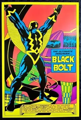 BLACK BOLT / INHUMANS THIRD EYE BLACK LIGHT POSTER Marvel 20x30 • $35.19