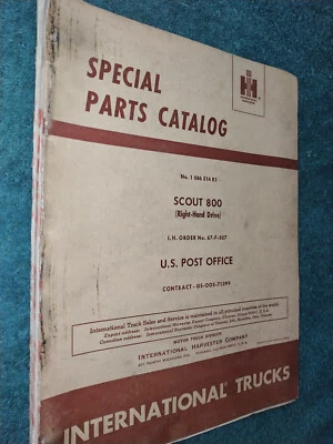 $74.50 • Buy 1967 & Prior International Right Hand Drive Scout Parts Catalog / Orig  Ih Book