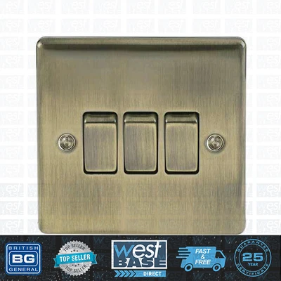 £11.99 • Buy BG NEXUS METAL ANTIQUE BRASS Switches & Sockets Decorative Light Mains USB 13A