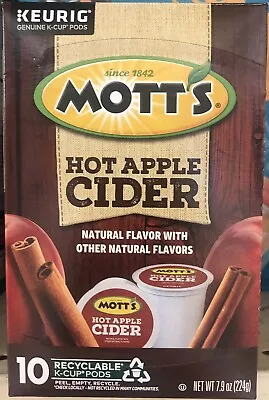 Mott's Hot Apple Cider Keurig 10 K-Cups Pods 7.9 Oz • $19.98