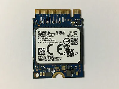 KIOXIA Toshiba KBG40ZNS1T02 1TB SSD NVMe PCIe3.0 X 4  M.2 2230 Solid State Drive • $207.90