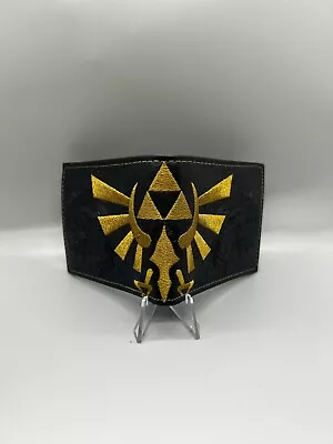 2015 Legend Of Zelda Bifold Wallet Witch Princess Nintendo Stitched Black • $25