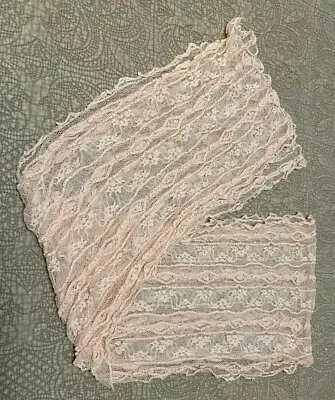 Peach Color Fancy LACE SCARF 70 X 8 Inches • $5.99