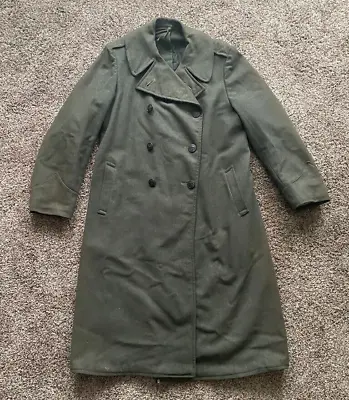 Vintage WW2 US Military Issue Uniform Trench Coat Wool Jacket USMC • $89.99