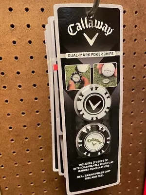 CALLAWAY Golf Dual-Mark Poker Chip Magnetic Ball Markers *NEW In PACKAGE** • $5