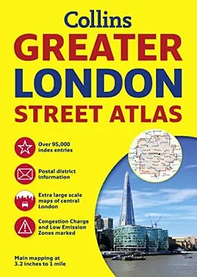 Collins Greater London Street Atlas By Collins Maps Book The Cheap Fast Free • £7.56