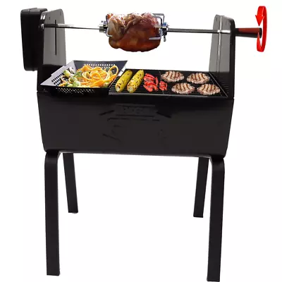 Charcoal Portable Rotisserie BBQ Grill • $47.98