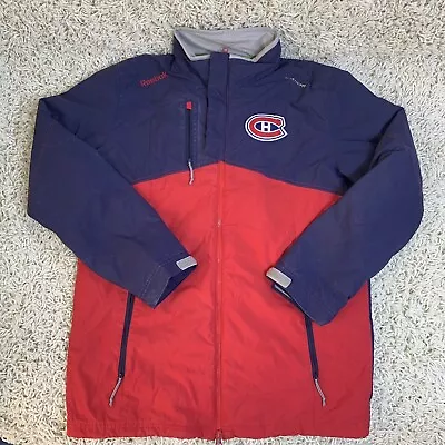 Mens VTG Reebok CENTER ICE NHL Montreal Canadiens Training Official Jacket M • $40