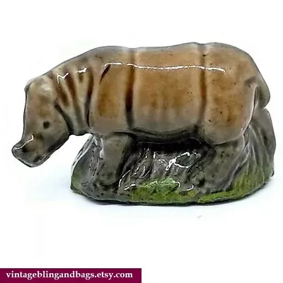 1960s Vintage Wade Rhino Whimsey Wade Whimsey Ornament Grey Rhino Figurine  • £8