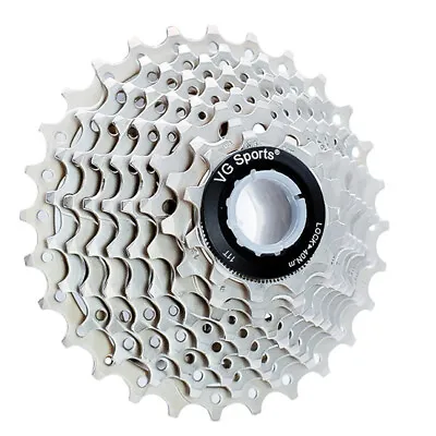 VG Sports 9 Speed 11-25T/28T Road Bike Silver Cassette Fit Sram Shimano HG50 • $32.95