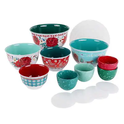 Melamine Mixing Bowl Set With Lids 18 Piece Set Wishful Winter • $25.41