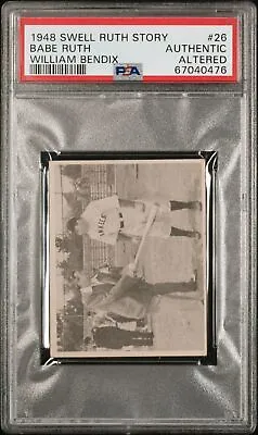 1948 Swell Baseball #26 Babe Ruth PSA A William Bendix • $199.99