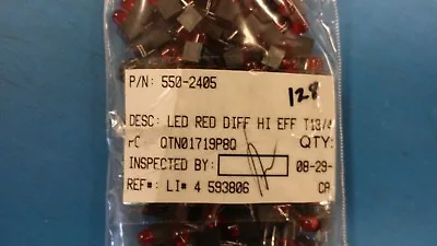 $4.95 • Buy (5 Pcs) 550-2405 DIALIGHT CBI LED Uni-Color Red 650nm 2-Pin Right Angle