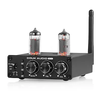 HiFi Valve Tube Preamp With Bluetooth Home Stereo Preamp Receiver Music Player • £49.99