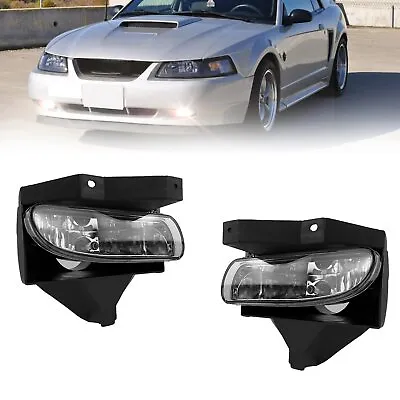 For 1999-2004 Ford Mustang Clear Lens Fog Lights Front Bumper Lamps • $23.29