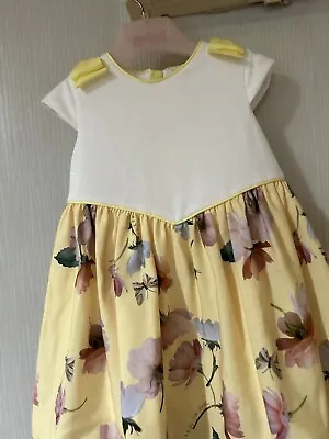 Stunning Ted Baker Baby Girl's Lemon Floral Dress Age 12-18 Month’s Ex Condition • £5.50