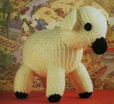 Photocopy Knitting Pattern - Lamb Sheep Cuddly Soft Toy - 0016 • £2.99