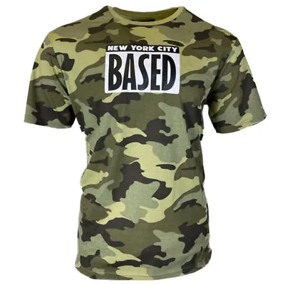 Mens Camo T Shirt Short Sleeve Crew Neck Soft Cotton Army Print Camouflage Tee • £8.99