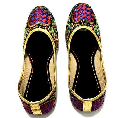 Women's Khusa Jutti Traditional Punjabi Mojari Khussa Shoes US Style Flip Flop • $40.77