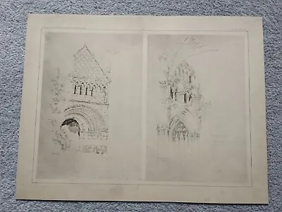 Kelso Abbey And Lincoln Cathedral - Antique/Vintage Plate - 1888 • £14.99