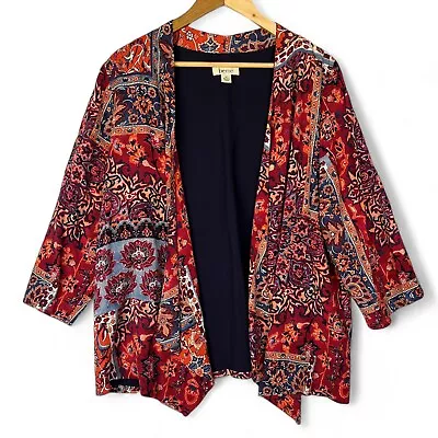 Kimono Jacket Womens Plus Size 16 Vibrant Floral Summer Hippie Gypsy Boho Beme • $24.99