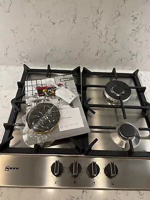 £75 • Buy Neff Stainless Steel Gas Hob - Ex-display - 4 Burner - T26DS59N0