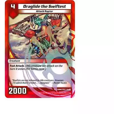 Kaijudo X3 DRAGLIDE THE SWIFTEST Foil League 2012 Promo P1 Y1PRM (Playset) - TCG • $1.02