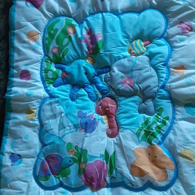 $99.99 • Buy  Baby Comforter Blanket Quilted  Vintage 1993 Little Bedding Fish Sea Horse NWOT