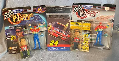 Vtg Jeff Gordon LOT Bobble Dobbles Mini Bobblehead 2x Starting Lineup ~Notebook • $29.99