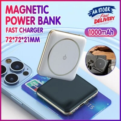 $24.99 • Buy 10000mAh Portable Mini Qi Fast Charger Magnetic Wireless Power Bank Charger Slim