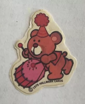 Hallmark 1979 Bear Sticker Marching Band Drum Vintage • $5