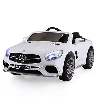 TOBBI Kids Rechargeable Battery Ride On Toy Mercedes Benz Car W/ Remote White • $131.41