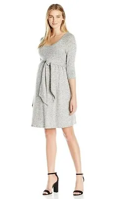 Maternal America Womens Scoop Neck Front Tie Dress Light Grey Size S 135839 • $84.15