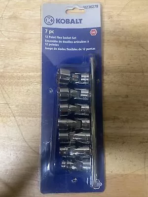 Kobalt 7 Piece SAE Flex Socket Set 12 Point 0236279 3/8” Drive • $22.98