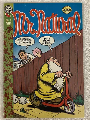 MR NATURAL No 2 - UNCUT COVER - 3RD PRINTING - ROBERT CRUMB - RARE - HTF - LOOK! • $39.99