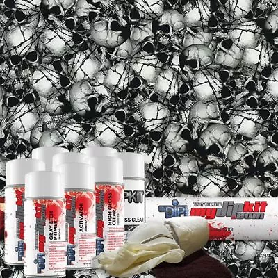 Hydro Dipping Water Transfer Printing Hydrographic Dip Kit Wired Skulls DD-938 • $68.99